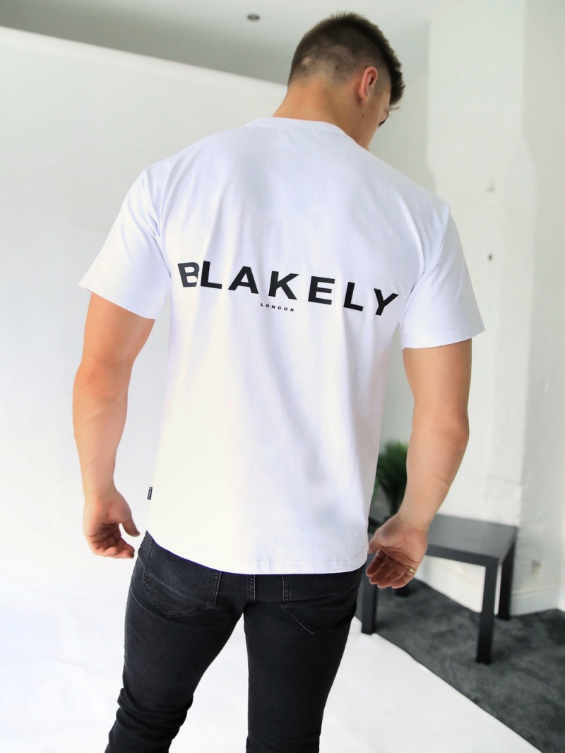 White Blakely Blakely London Oversized T-Shirt | TZIK-71928