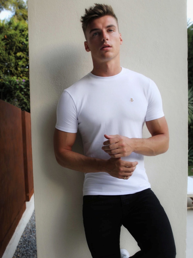 White Blakely Conway T-Shirt | LFNB-85273