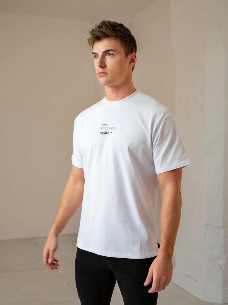 White Blakely Global Oversized Tee | IYSJ-05491