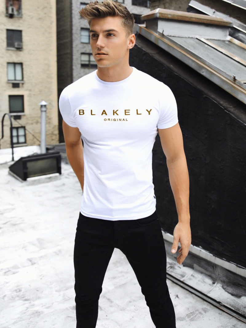 White Blakely Goldstone T-Shirt | SUXD-95420