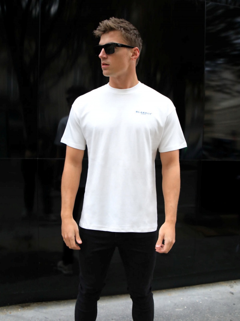 White Blakely Members Relaxed T-Shirt | JRYG-24837
