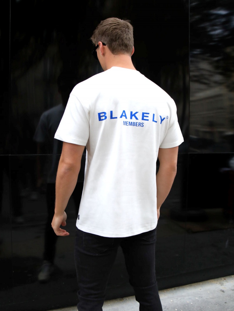 White Blakely Members Relaxed T-Shirt | JRYG-24837