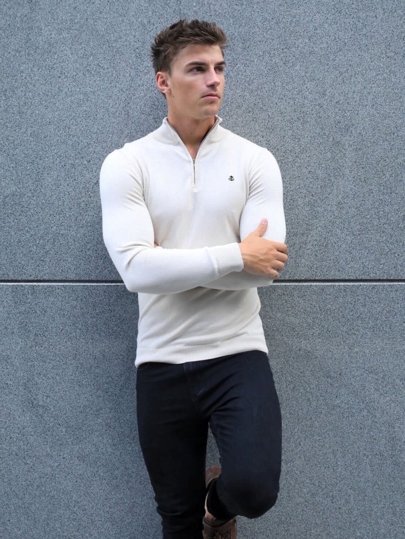 White Blakely Oxbridge Jumper | KOZD-28136