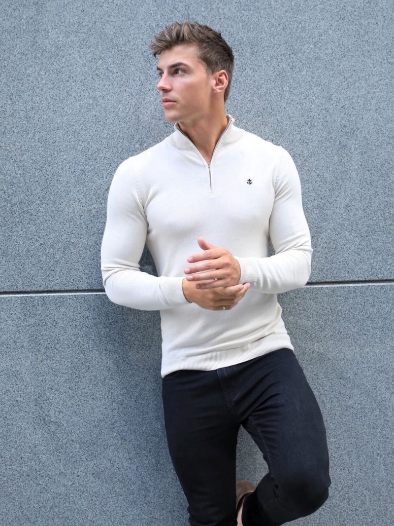 White Blakely Oxbridge Jumper | KOZD-28136