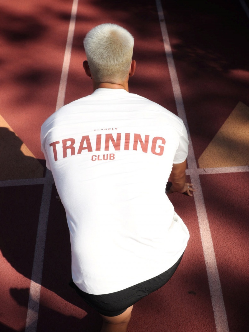 White Blakely Relaxed Training T-Shirt | EHVZ-41503