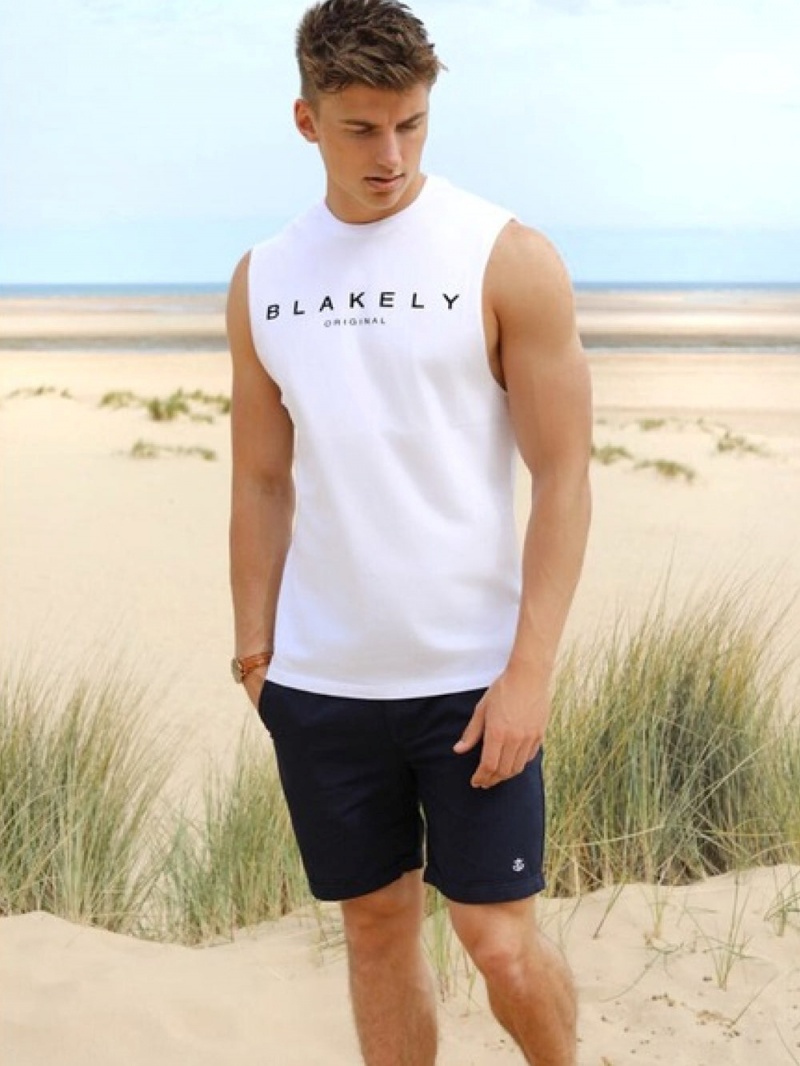 White Blakely Sarasota Sleeveless Tee | NQCW-61294