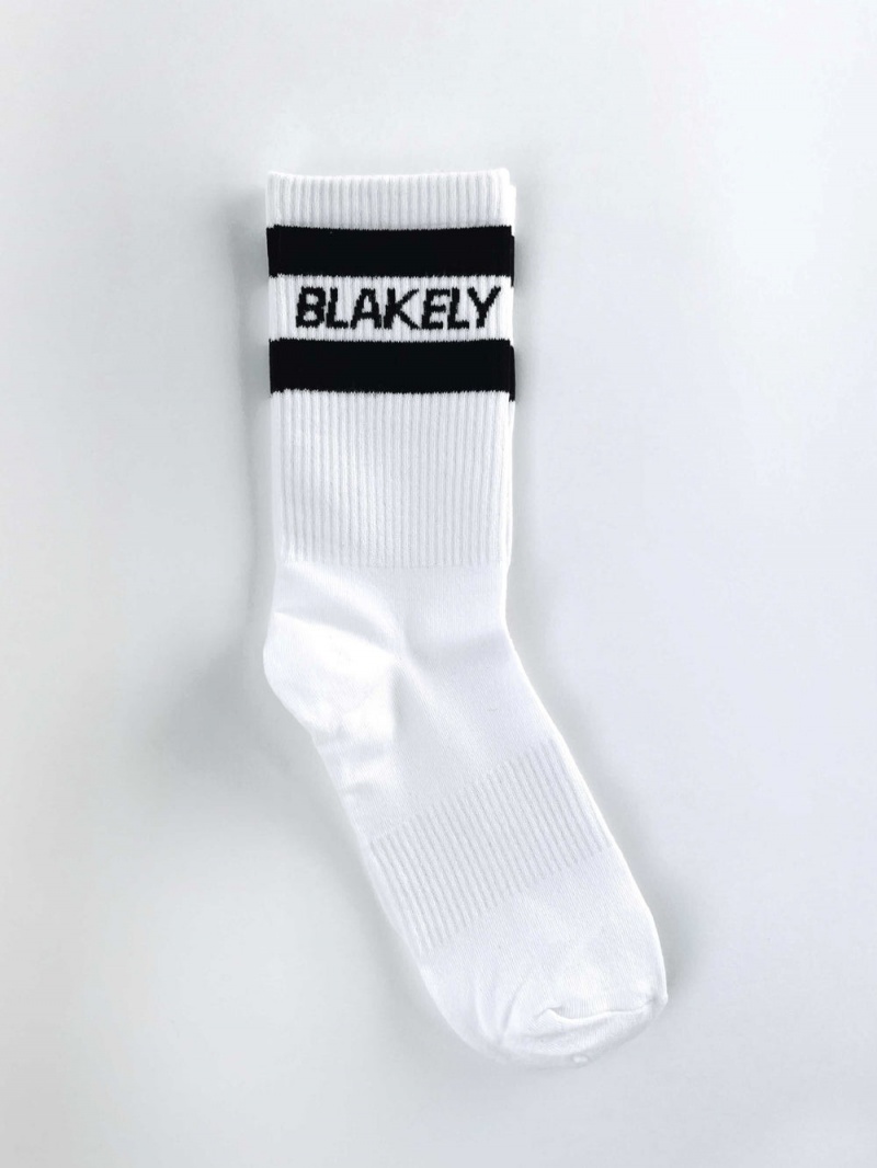 White Blakely Signature Socks | OTCF-17395