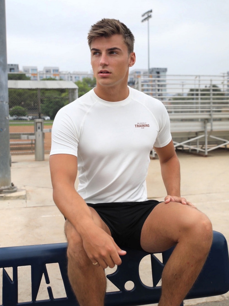 White Blakely Slim Training T-Shirt | WPBI-79321