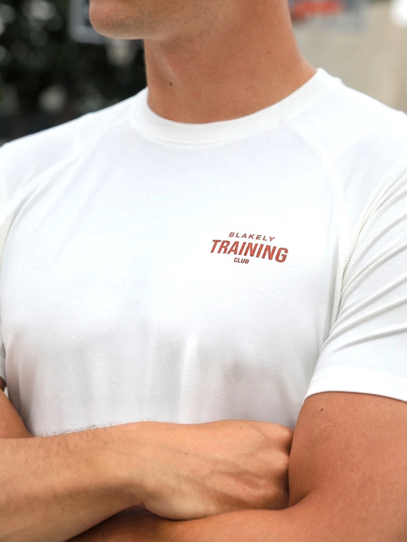 White Blakely Slim Training T-Shirt | WPBI-79321