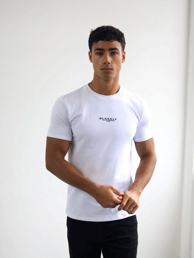 White Blakely Statement T-Shirt | VBEK-82759