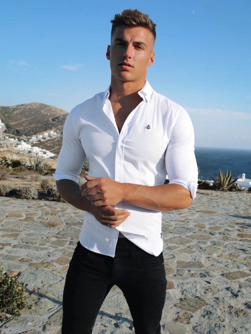White Blakely Westcliffe Shirt | AKJZ-92673