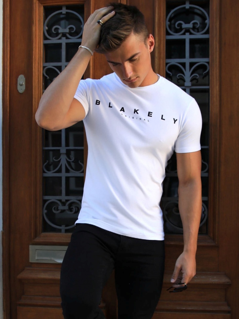 White Blakely Whitestone T-Shirt | KSJY-25370