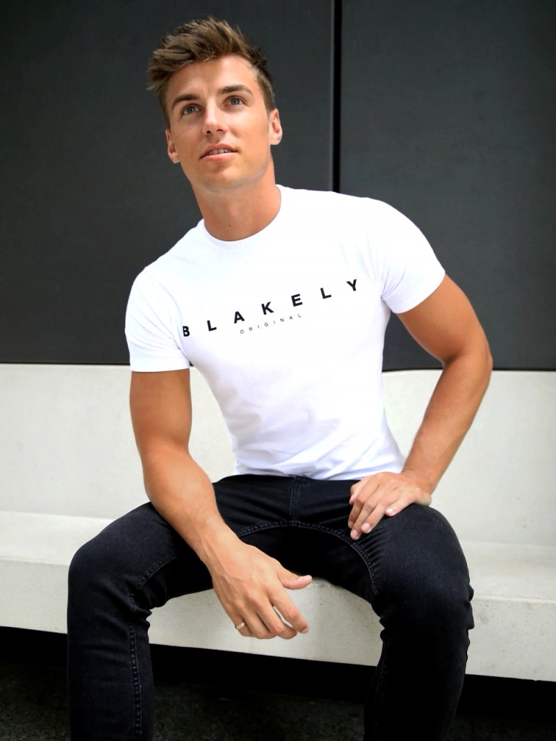 White Blakely Whitestone T-Shirt | KSJY-25370