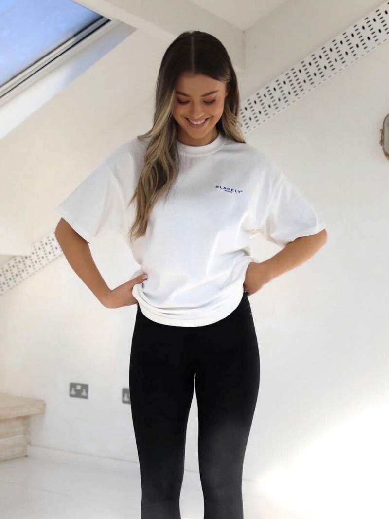 White Blakely Womens Members Relaxed T-Shirt | IZTQ-89502