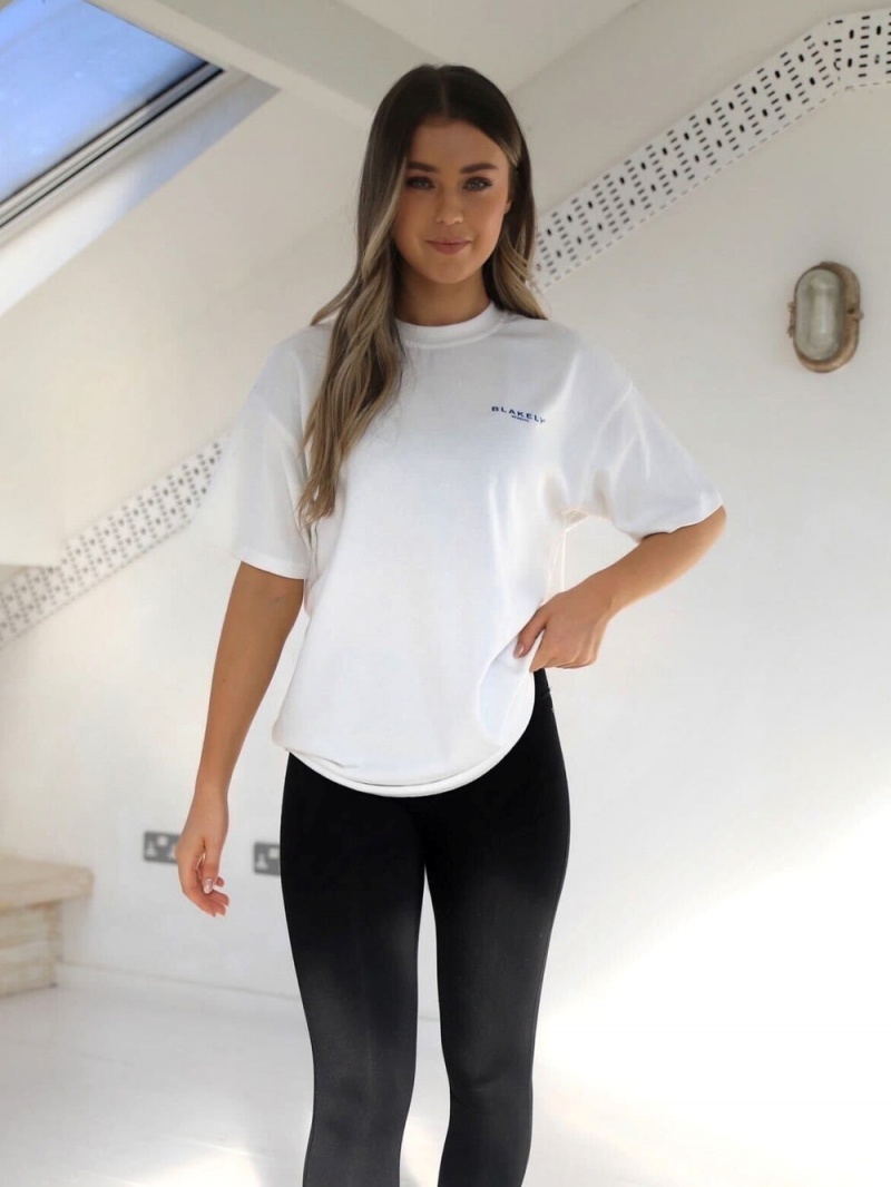 White Blakely Womens Members Relaxed T-Shirt | IZTQ-89502